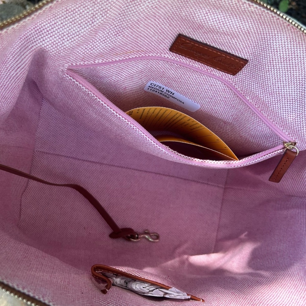 Vintage Dooney & Bourke Fairfield White Camposa Domed Tortoiseshell Satchel NWT - Picture 8 of 16
